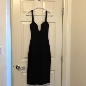 a black dress
